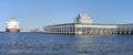 Tanker docked at the Swinoujscie LNG Terminal